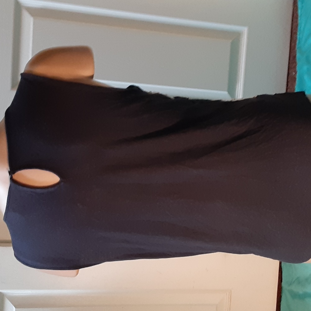 ANN TAYLOR  NAVY AND WHITE LACE TOP PETITE MEDIUM - Picture 5 of 9